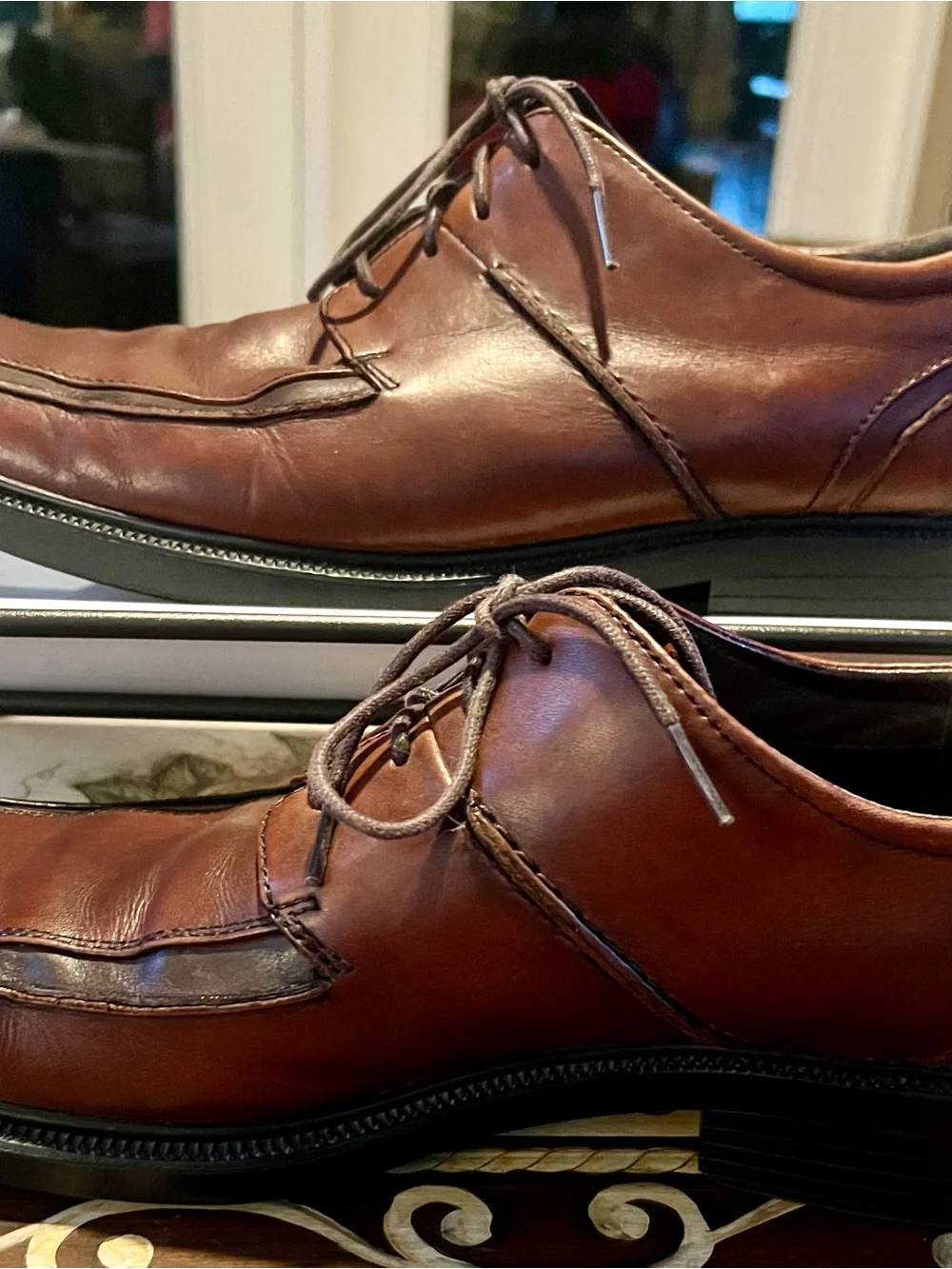 Clarks Men's Brown Leather Derby Oxfords
